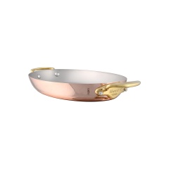 Mauviel M'150 B 1.5mm Polished Copper & Stainless Steel 5-Piece Cookware  Set With Brass Handles, Made In France